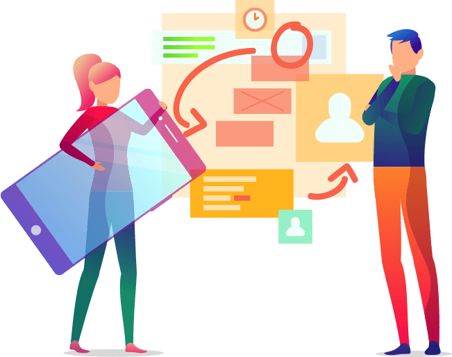 Landing App Layout Vector